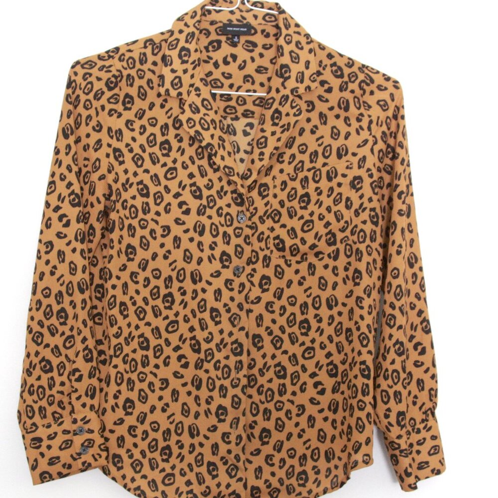 Who What Wear Cheetah Print Blouse